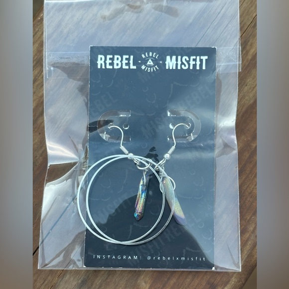 Rebel Misfit NWT Rainbow Aura Earrings- HTF - Picture 2 of 3